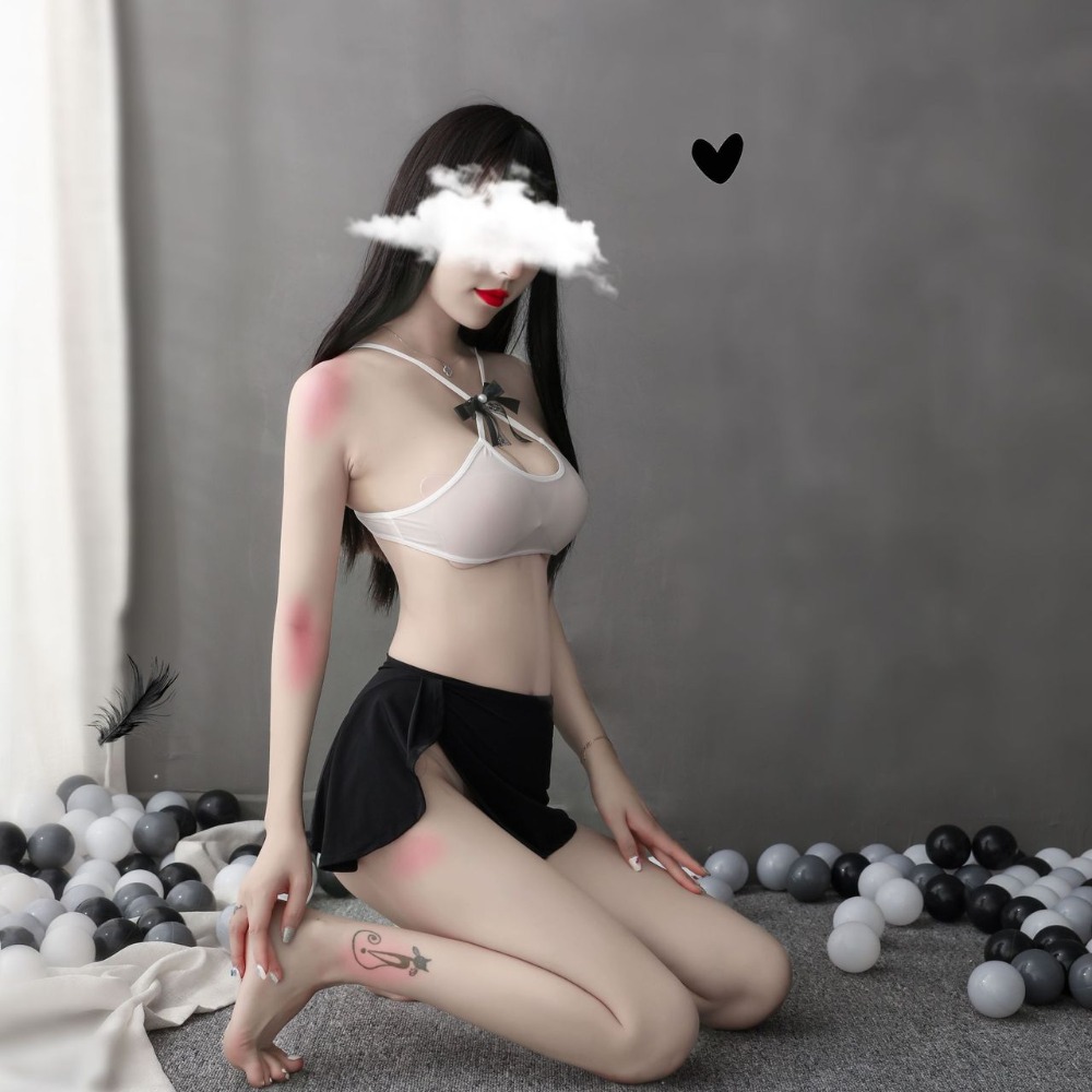 噴鼻血誘惑~若隱若現 角色扮演 OL 秘書服 掛脖 短裙 透視 情趣 火辣 誘惑(情趣內衣,深V,性感睡衣,露胸,鋼管舞-細節圖5