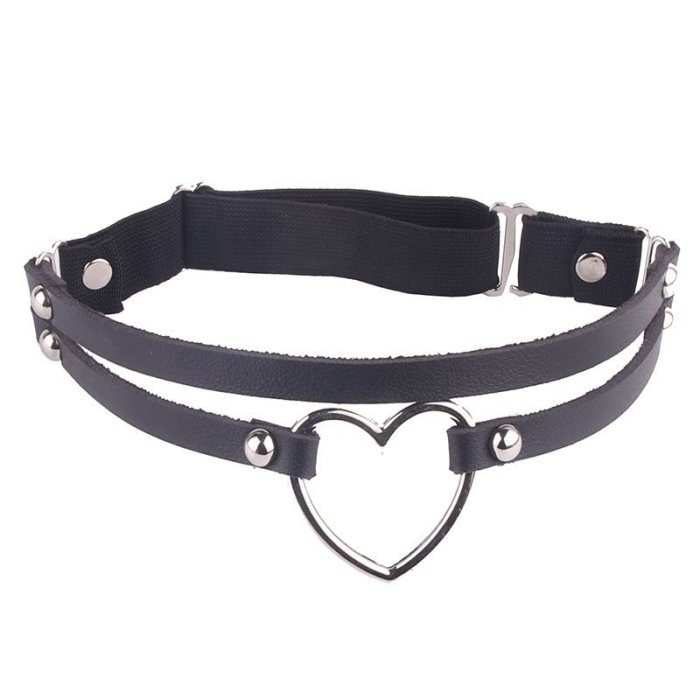 個性 金屬 愛心 龐克 搖滾 皮革 腿圈 大腿環 大腿圈 腿鏈 腿環 熱舞(飾品、嘻哈、夜店、春浪、表演、抖音、網紅)-細節圖2