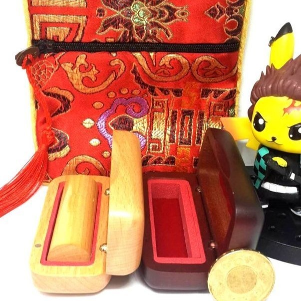 印章收納-質感-木盒-雷射雕刻 富貴 印章盒,印鑑盒,印盒,圓章、方章都可放,耐用,美觀(木盒,圓章盒,方章盒)-細節圖2