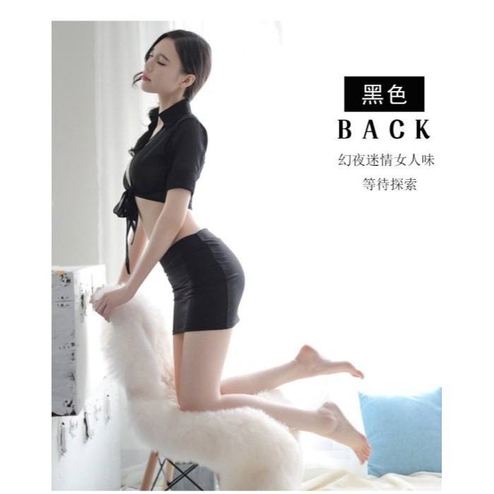 性感 深V 情趣 秘書服 OL服 老師 角色扮演 情趣遊戲 透視 前開 綁帶(情趣內衣,情趣睡衣,性感睡衣,夜店,派對)-細節圖5