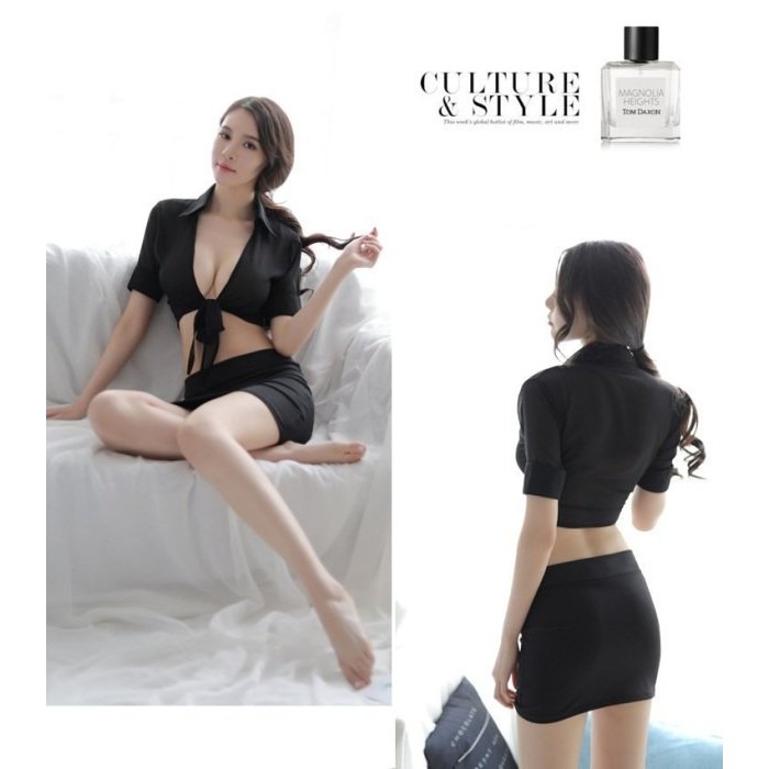 性感 深V 情趣 秘書服 OL服 老師 角色扮演 情趣遊戲 透視 前開 綁帶(情趣內衣,情趣睡衣,性感睡衣,夜店,派對)-細節圖6