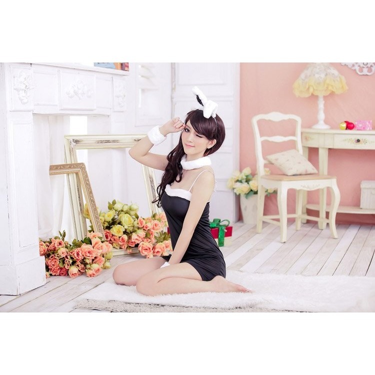 兔女郎誘惑-遊戲服裝-兔女郎套裝,6件式 (情趣內衣,情趣睡衣,角色扮演,兔女郎,女僕,性感睡衣,制服,夜店,派對)-細節圖7
