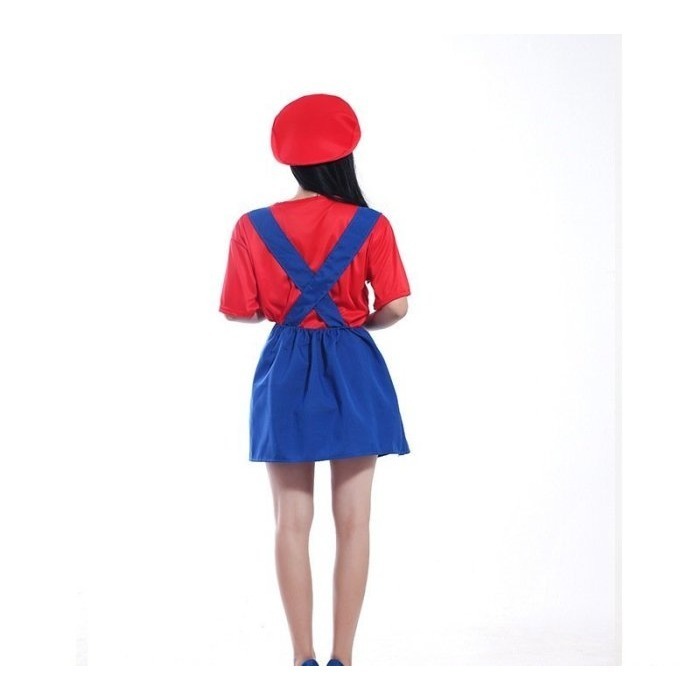瑪莉歐 瑪利歐 超級瑪莉 服裝 化妝舞會 PARTY 夜店服(萬聖節,兒童節,舞會,道具服,遊戲服,夜店,尾牙,表演)-細節圖4