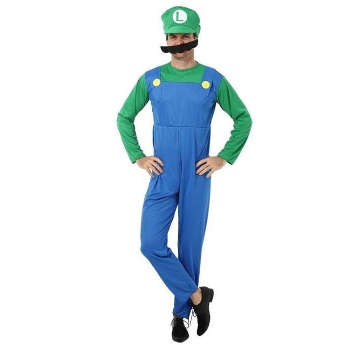 瑪莉歐 瑪利歐 超級瑪莉 化妝舞會 PARTY 夜店服 服裝(萬聖節 聖誕節 舞會 道具服 遊戲服,夜店,尾牙,表演)-細節圖5