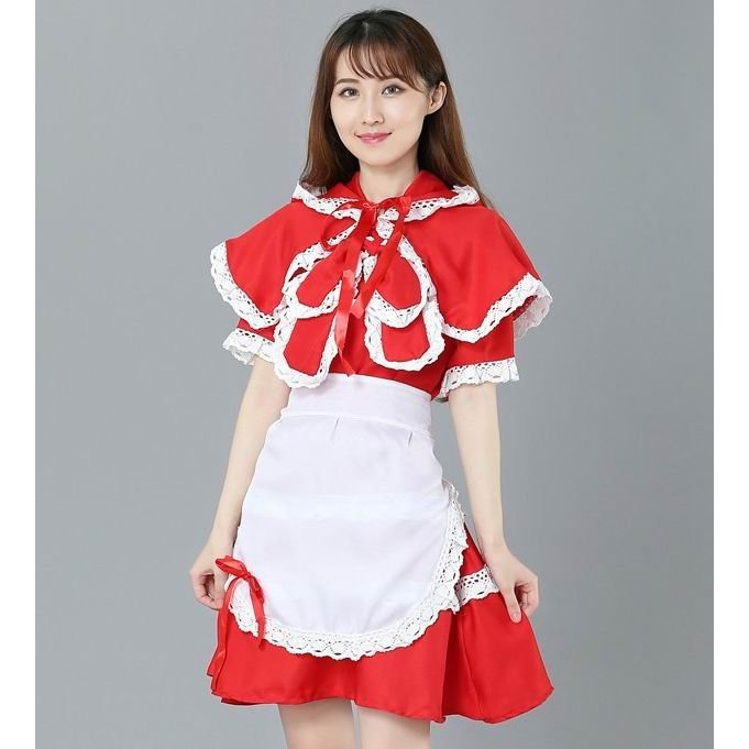 派對 表演 動漫服 小紅帽 lol 女僕裝 萬聖節 聖誕節 舞會(角色扮演,派對,夜店,表演服,演出服,外拍服,夜店服)-細節圖2