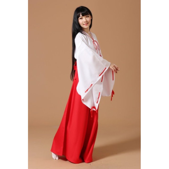 (送襪子)日式 巫女 服 和服 衣服 動漫服 聖誕節 萬聖節 服裝(尾牙,道具服,夜店,派對,表演,拍照,表演服,外拍)-細節圖4