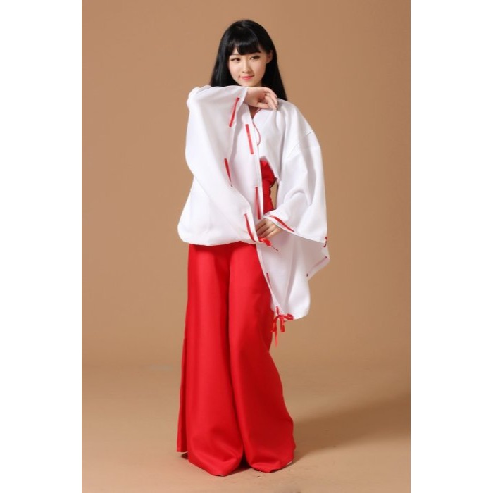 (送襪子)日式 巫女 服 和服 衣服 動漫服 聖誕節 萬聖節 服裝(尾牙,道具服,夜店,派對,表演,拍照,表演服,外拍)-細節圖5