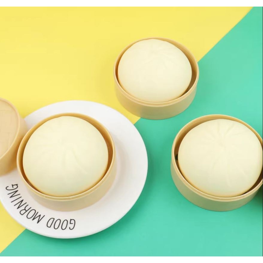 大號包子+蒸籠 出氣 發洩 解壓 紓壓 捏不壞 包子 擬真 包子店 早餐店 擺飾 裝飾 整人 惡搞 道具 兒童 禮物 玩-細節圖2