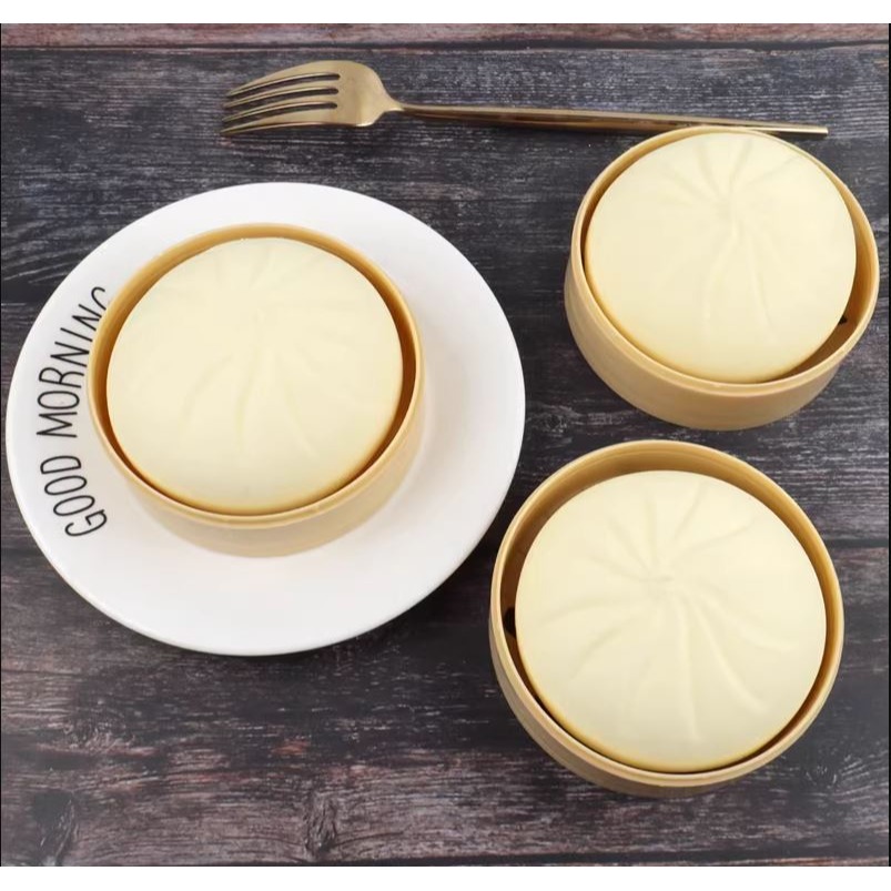 大號包子+蒸籠 出氣 發洩 解壓 紓壓 捏不壞 包子 擬真 包子店 早餐店 擺飾 裝飾 整人 惡搞 道具 兒童 禮物 玩-細節圖5