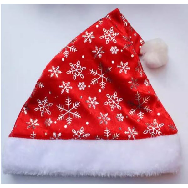 絨毛 加厚 聖誕帽 聖誕節 服裝 帽子 雪花 月亮 金色 銀色(聖誕節、聖誕、禮物、交換、聖誕趴、party、舞會)-細節圖4