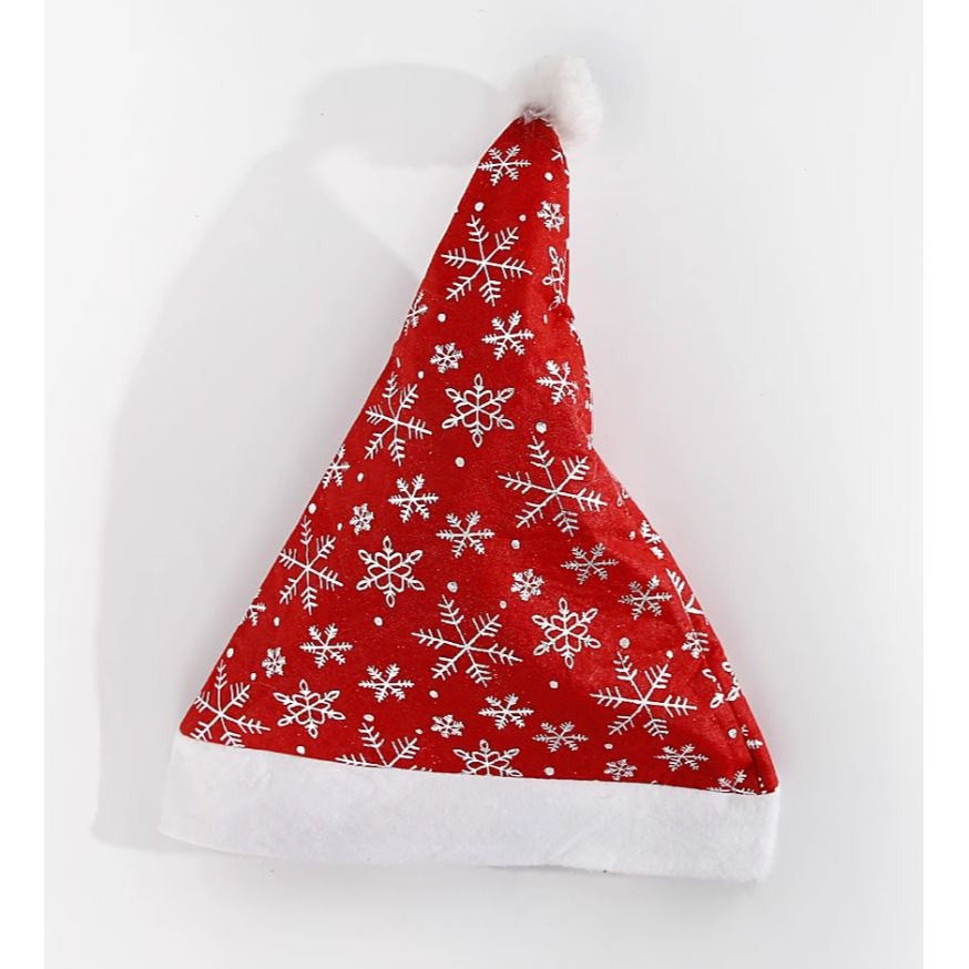 雙層 加厚 聖誕帽 聖誕節 服裝 帽子 雪花 金 銀 色(平安夜、聖誕、禮物、交換、聖誕趴、party、舞會、服裝、成人-細節圖2
