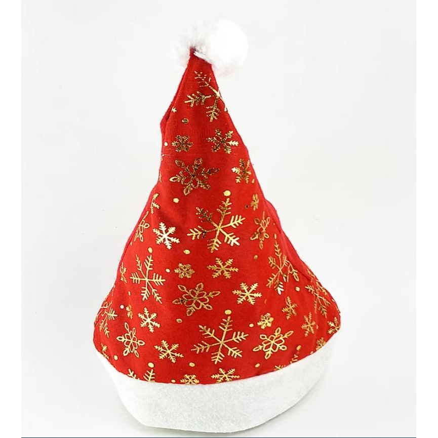 雙層 加厚 聖誕帽 聖誕節 服裝 帽子 雪花 金 銀 色(平安夜、聖誕、禮物、交換、聖誕趴、party、舞會、服裝、成人-細節圖3
