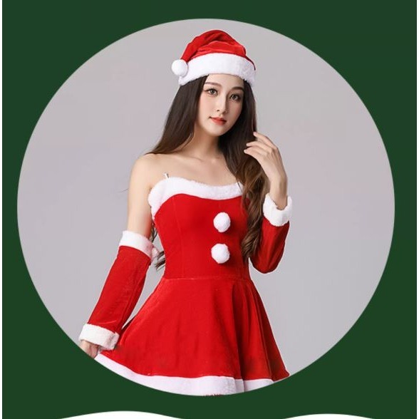 整套 成人 女 聖誕裝 聖誕節 服裝 衣服 耶誕 聖誕服 耶誕服 派對 party 聖誕 舞會 交換 禮物 表演 女裝-細節圖4