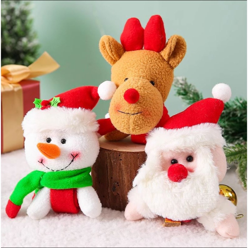 超可愛 立體 超大娃娃 手環 聖誕節 拍拍 啪啪 手圈 道具 派對 禮物 兒童 大人 可用 啪啪圈 雪人 麋鹿 聖誕