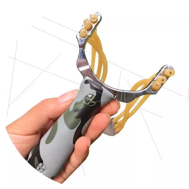 (快速出貨-桃園)迷彩 三卡 六股 強力 彈弓 合金 精準 趣味 競技 遊戲(生存、高速、加速、耐用、打魚、打鳥、打獵)-細節圖6