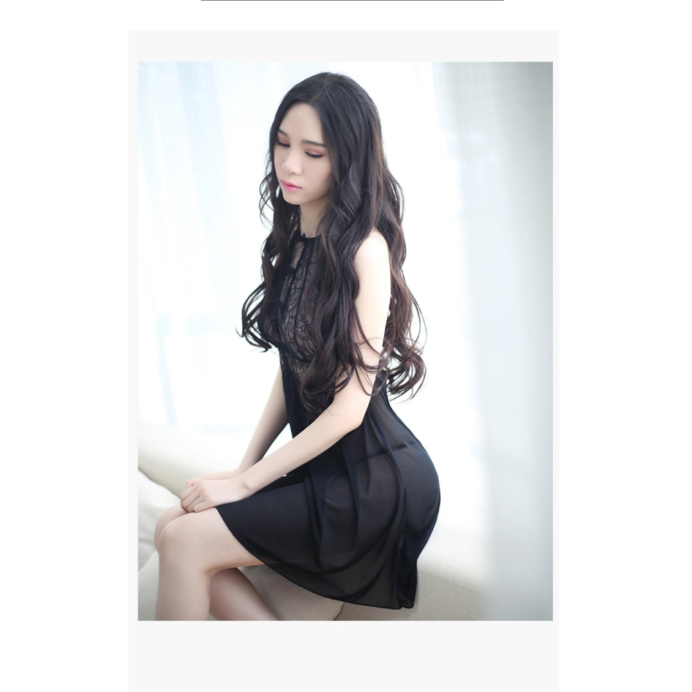 (快速出貨-桃園)薄紗 性感 透視 誘惑 深V 若隱若現 睡衣 情趣 服(內衣,睡衣,夜店,藝術寫真,旅拍服,酒店,挑逗-細節圖6