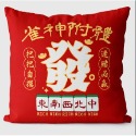 (快速出貨-桃園)麻將 抱枕 靠墊 恭喜發財 靠枕 裝飾 居家 客廳 沙發 財神 逢賭必贏 生日 禮物 新年 送禮 胡牌-規格圖8