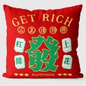 (快速出貨-桃園)麻將 抱枕 靠墊 恭喜發財 靠枕 裝飾 居家 客廳 沙發 財神 逢賭必贏 生日 禮物 新年 送禮 胡牌-規格圖8