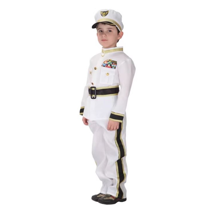 (快速出貨-桃園)萬聖節 變裝 海軍 水手 艦長 服裝 衣服 兒童 道具服 表演 舞台劇 話劇 派對 職業 扮演 制服-細節圖3