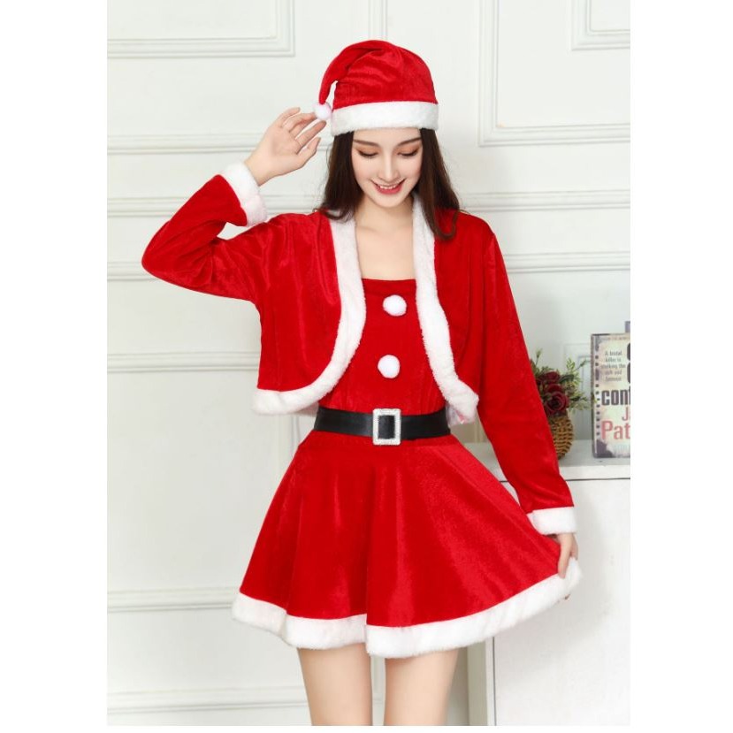 (快速出貨-桃園)金絲絨 毛絨 絨毛 聖誕服 聖誕裝 聖誕節 活動 聚餐 服裝 衣服 耶誕 聖誕 派對 表演 裝扮 扮裝-細節圖4