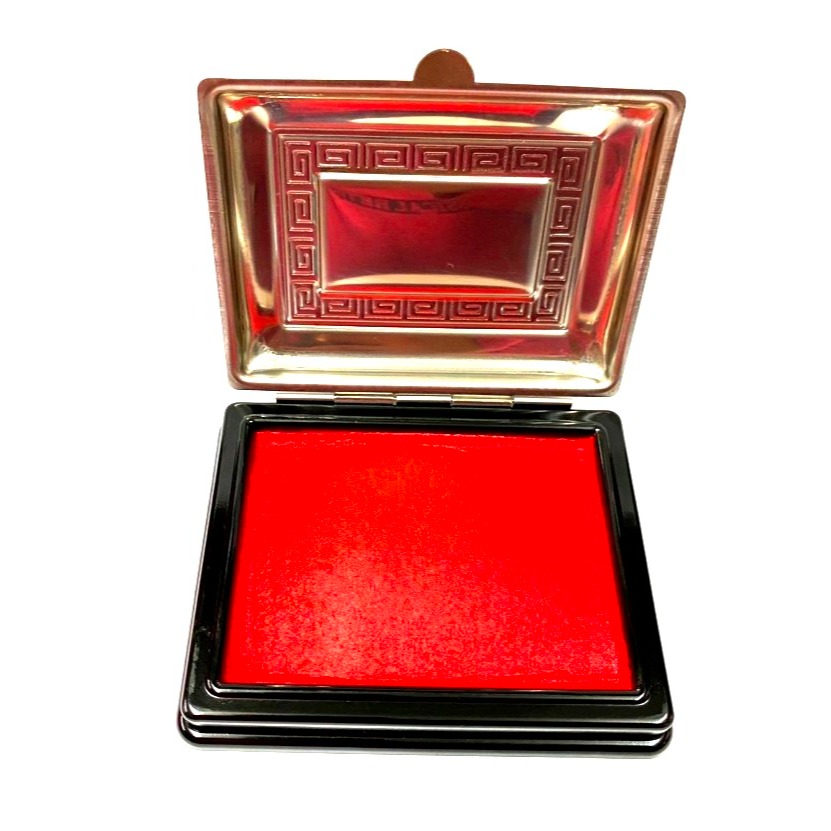 (快速出貨-桃園)大印泥-9.5*12cm 仙家 艾絨 耐用 印泥 宮廟章 神明 大 印章 章 大印章 可用 印台 神-細節圖3