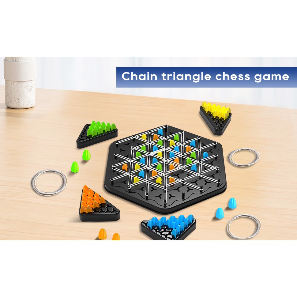 (快速出貨-桃園)益智 桌遊 三角棋 三角旗 連鎖旗 連鎖棋 棋盤 遊戲 親子 團康 露營 居家 聚會 教材 教具 兒童-細節圖2