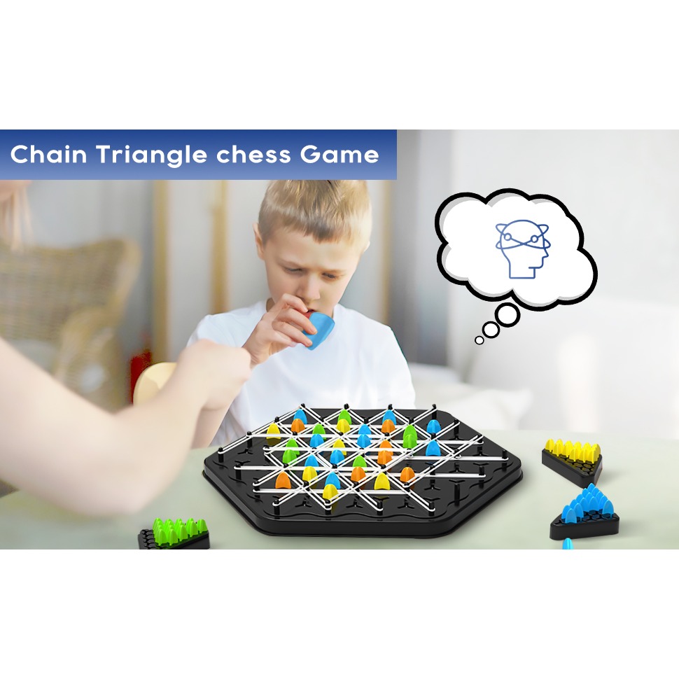 (快速出貨-桃園)益智 桌遊 三角棋 三角旗 連鎖旗 連鎖棋 棋盤 遊戲 親子 團康 露營 居家 聚會 教材 教具 兒童-細節圖7