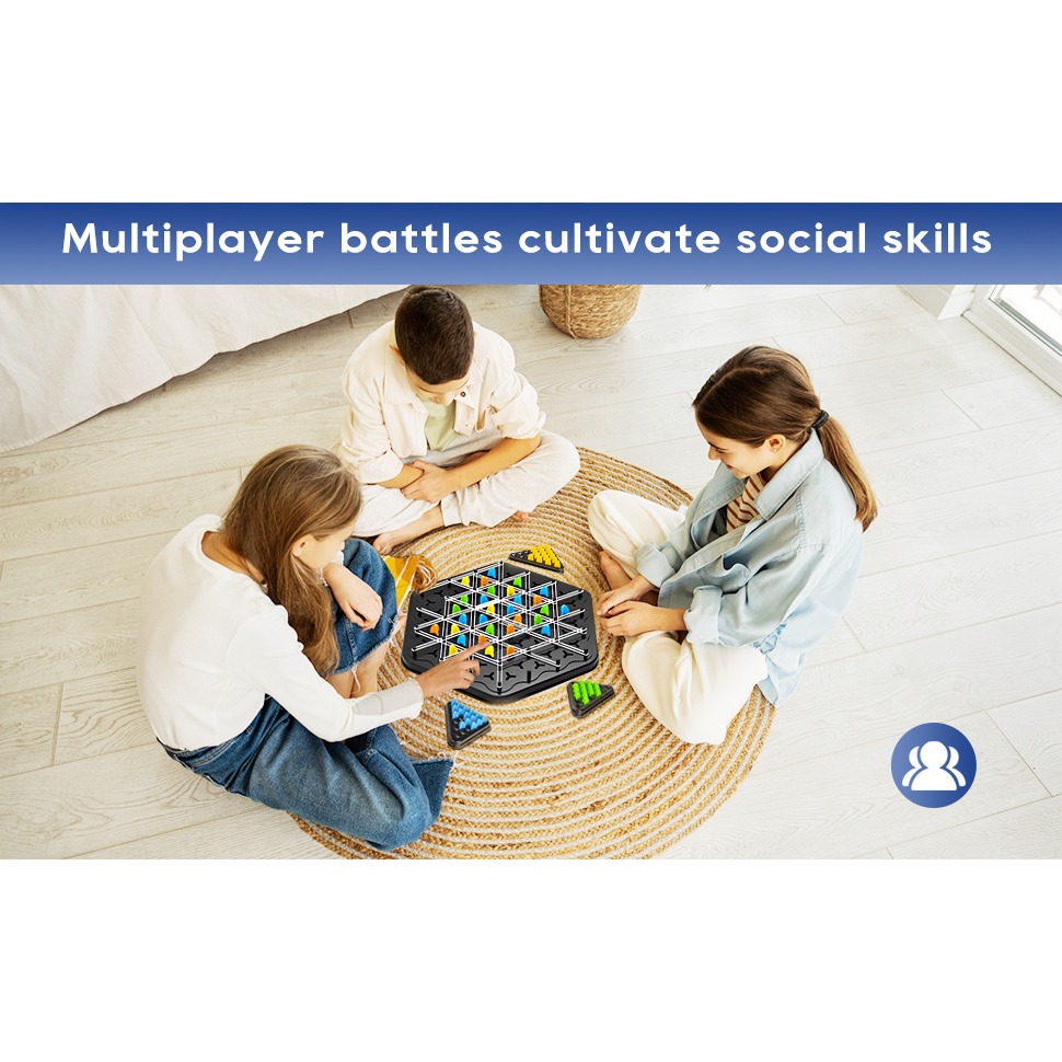 (快速出貨-桃園)益智 桌遊 三角棋 三角旗 連鎖旗 連鎖棋 棋盤 遊戲 親子 團康 露營 居家 聚會 教材 教具 兒童-細節圖8