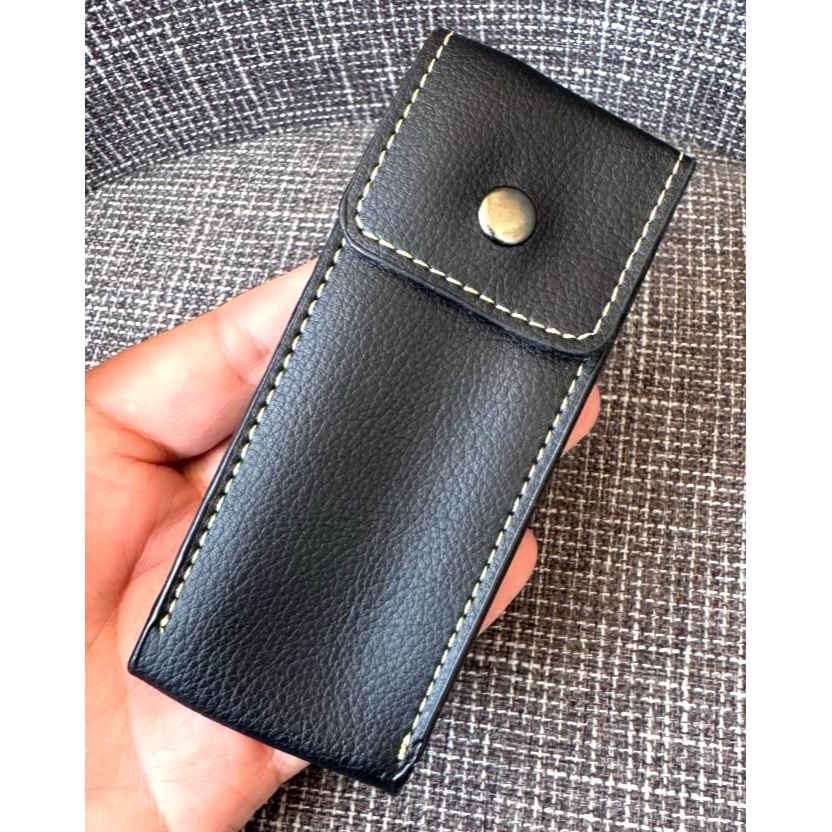 (快速出貨-桃園)質感 皮套 收納袋 印章 印章袋 印鑑章 精油 口紅 開瓶器 皮革 保護套 摺疊刀 小刀 收納 皮袋-細節圖4