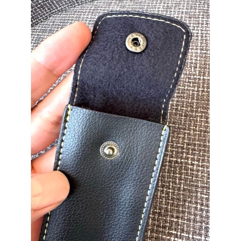 (快速出貨-桃園)質感 皮套 收納袋 印章 印章袋 印鑑章 精油 口紅 開瓶器 皮革 保護套 摺疊刀 小刀 收納 皮袋-細節圖5