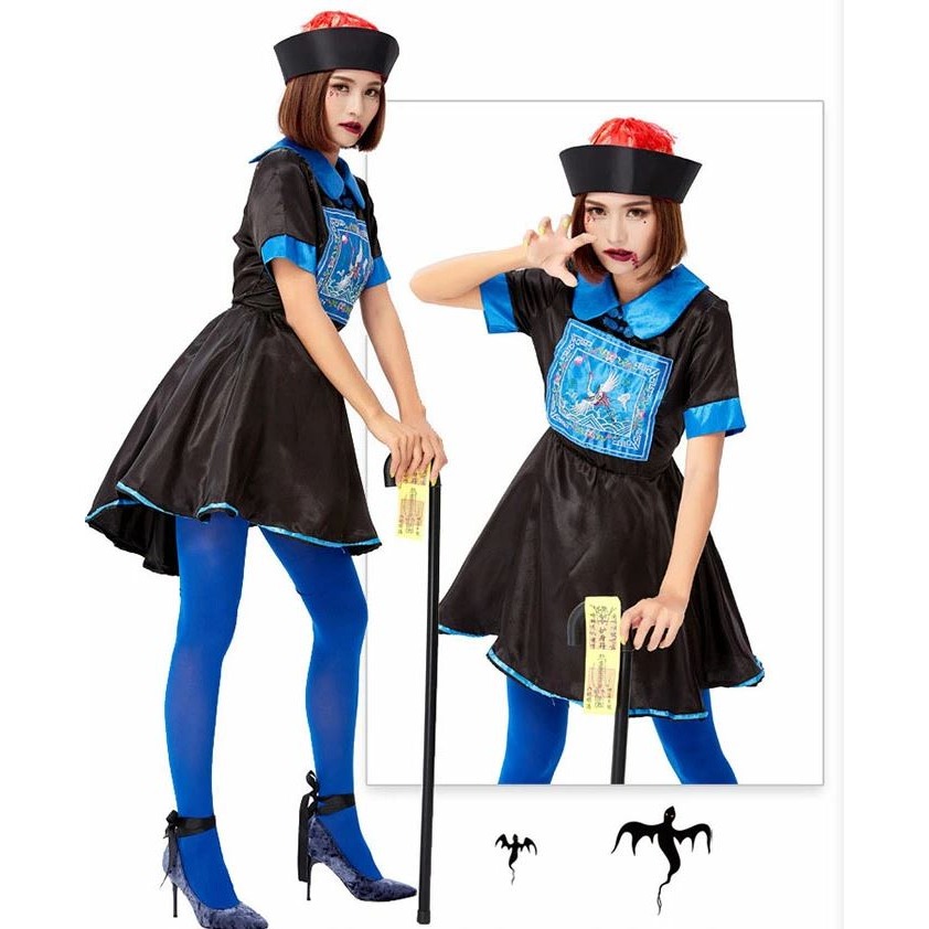 (快速出貨-桃園)萬聖節(殭屍服)整套 再送(符咒+紋身貼)殭屍裝 殭屍 衣服 服裝 表演服 派對 清明節 鬼月 變裝-細節圖4