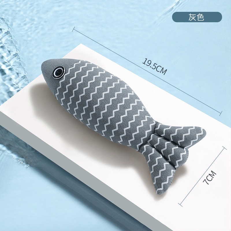 【姆比】麻布貓薄荷魚抱枕🐟 貓咪魚抱枕 貓咪紓壓 逗貓玩具 犬貓玩具 犬貓抱枕 貓薄荷玩具 貓咪啃咬 貓草魚 貓草-規格圖8