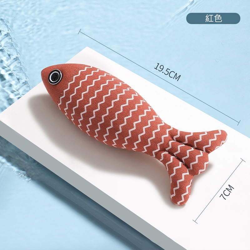 【姆比】麻布貓薄荷魚抱枕🐟 貓咪魚抱枕 貓咪紓壓 逗貓玩具 犬貓玩具 犬貓抱枕 貓薄荷玩具 貓咪啃咬 貓草魚 貓草-規格圖8