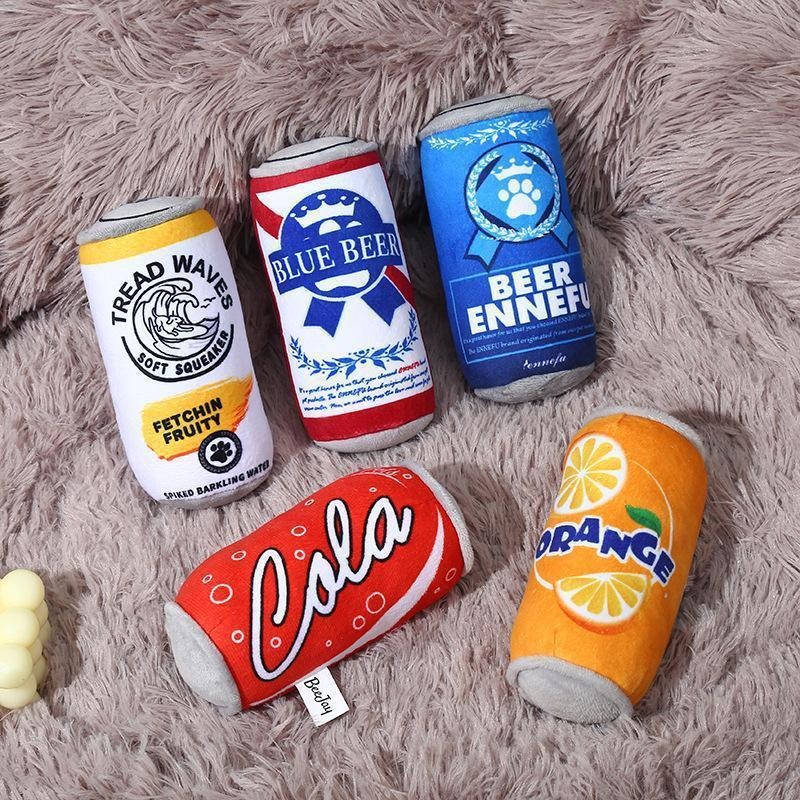 【姆比】狗狗玩具 貓咪玩具 飲料造型🍾 啃咬玩具 貓抱枕 狗抱枕 響紙抱枕狗玩具 逗貓玩具 貓咪紓壓 狗狗紓壓 寵物玩具-細節圖3