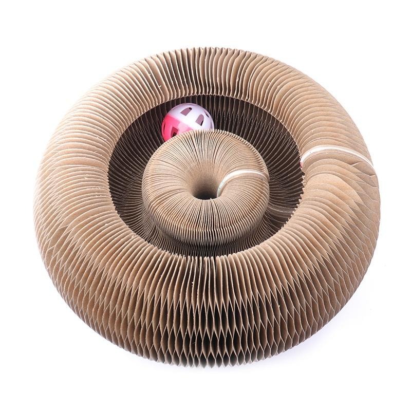 【姆比】風琴貓抓板 磁吸款❗ 貓抓碗 貓抓板 貓抓窩 貓抓屋 魔術風琴貓抓板 貓窩 貓屋 貓薄荷 貓咪玩具 貓咪鈴鐺球-細節圖3