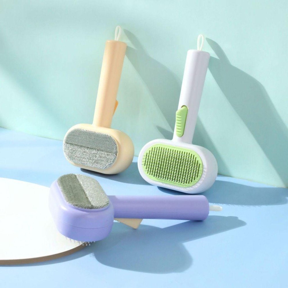 【姆比】犬貓雙面除毛梳子 一鍵除毛梳 寵物梳子 貓梳子 狗梳子 寵物美容 除毛梳 寵物除毛-細節圖2