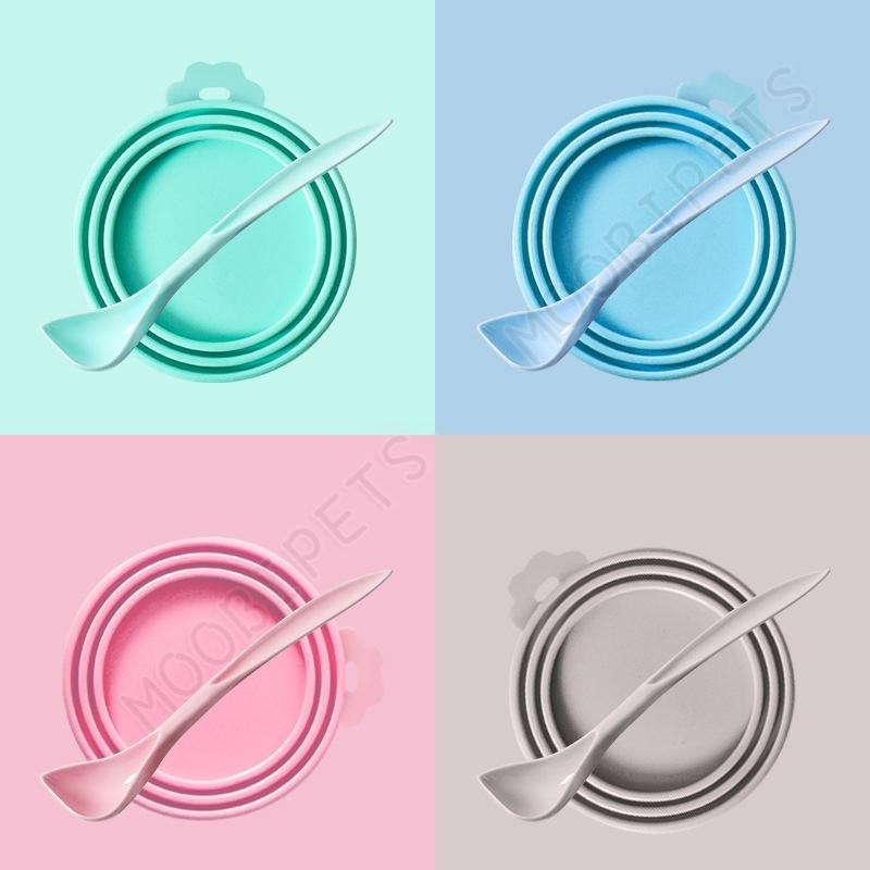 【姆比】馬卡龍色系🩷 罐頭保鮮蓋🥫 罐頭湯匙 三層罐頭蓋 馬卡龍罐頭蓋 馬卡龍罐頭湯匙 寵物湯匙 寵物罐頭蓋 寵物蓋子-細節圖2