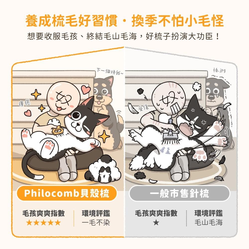 【姆比】日本🇯🇵 Philocomb 正品❗ 寵物貝殼梳 寵物梳子 貓咪梳子 狗狗梳子 貝殼梳子 寵物梳毛 寵物理毛-細節圖2