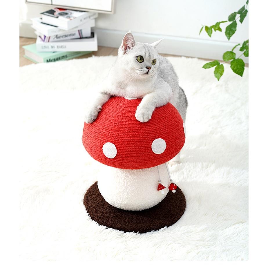 【姆比】✨紅蘑菇🍄劍麻貓抓板 劍麻貓抓柱 蘑菇貓抓板 蘑菇貓抓柱 蘑菇貓爬架 貓爬架 貓抓板 貓抓柱 貓抓玩具 逗貓-細節圖8