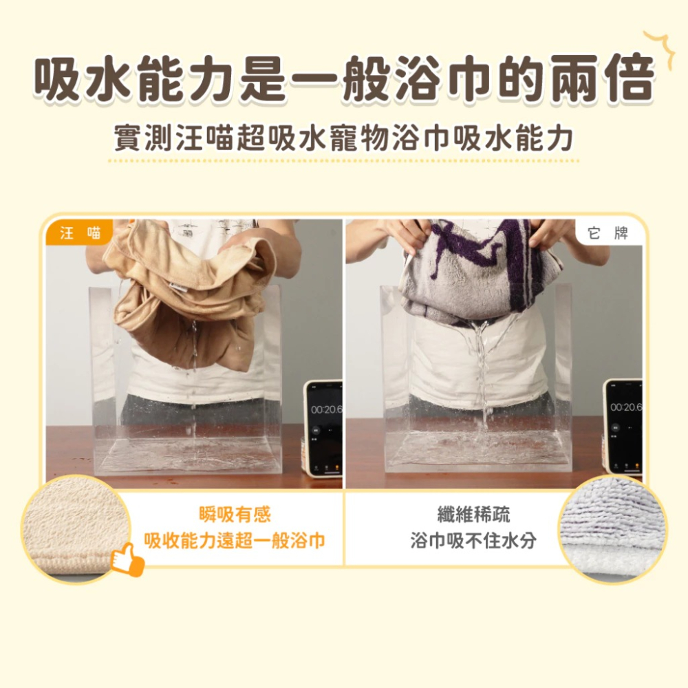 【姆比】汪喵星球 吸水速乾寵物浴巾 寵物毛巾 寵物浴巾 寵物用品 貓浴巾 狗浴巾 貓毛巾 狗毛巾-細節圖3