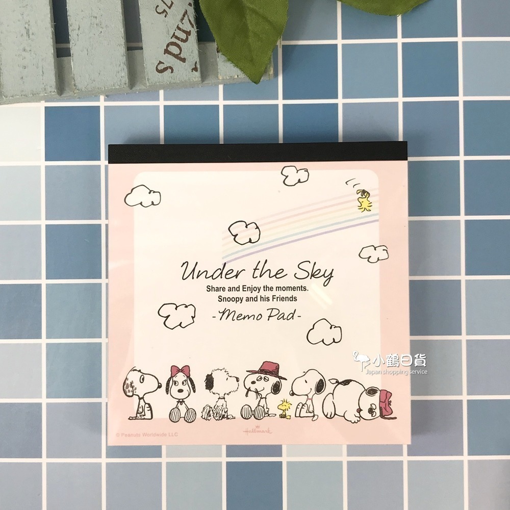 【現貨】日本製 SNOOPY 史努比 PEANUTS under the Sky 正方形 彩色 便條紙 2022新-細節圖2