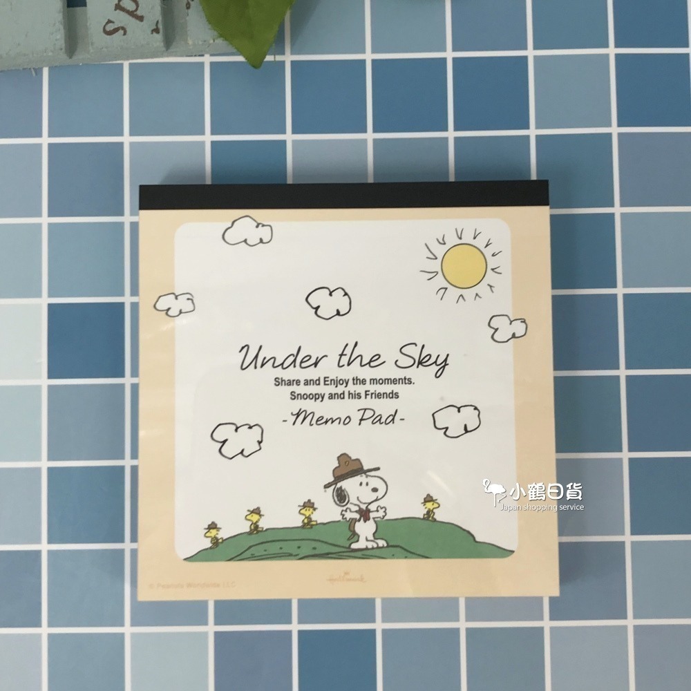 【現貨】日本製 SNOOPY 史努比 PEANUTS under the Sky 正方形 彩色 便條紙 2022新-細節圖4