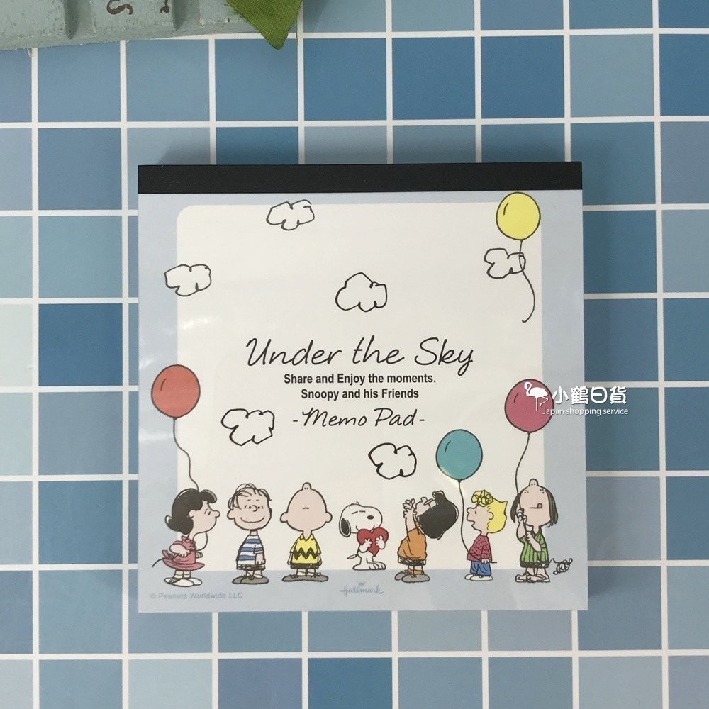 【現貨】日本製 SNOOPY 史努比 PEANUTS under the Sky 正方形 彩色 便條紙 2022新-細節圖8