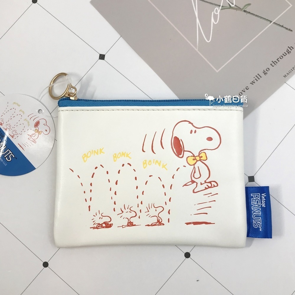 【現貨】日本進口 正版 史努比 snoopy PLAY WITH COLORS 系列 合成皮革 迷你 萬用包｜小鶴日貨-細節圖8