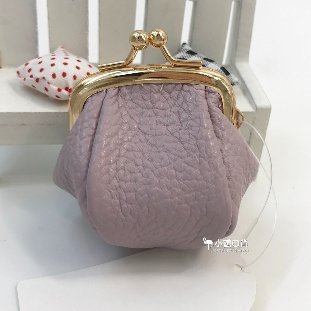 日本製 牛皮革 珠釦 飯糰造型 迷你零錢包✈日本直送，現貨在台｜小鶴日貨-細節圖4