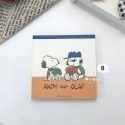 【現貨】日本製 SNOOPY 史努比 PEANUTS WOODSTOCK＆BROTHERS 正方形 便條紙｜小鶴日貨-規格圖1