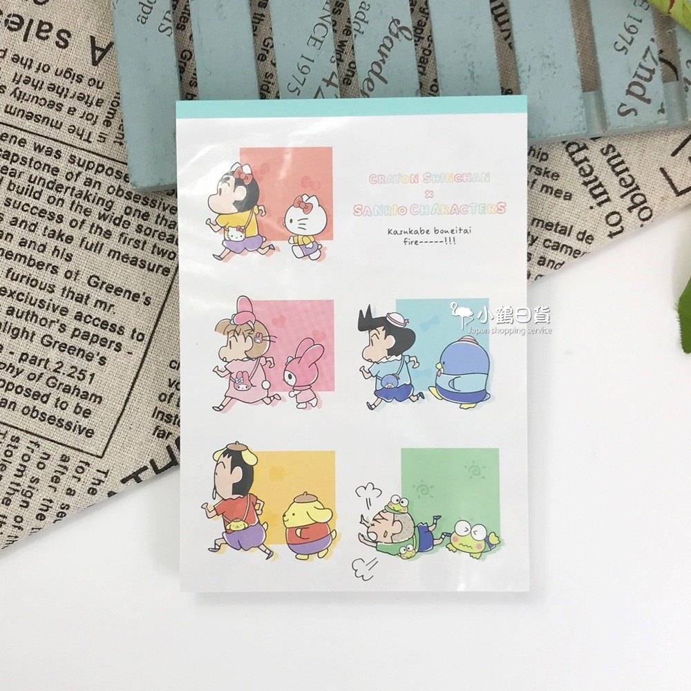 【現貨】日本製 SANRIO 三麗鷗 x 蠟筆小新 造型 索引 便條紙(大本)｜小鶴日貨-細節圖6