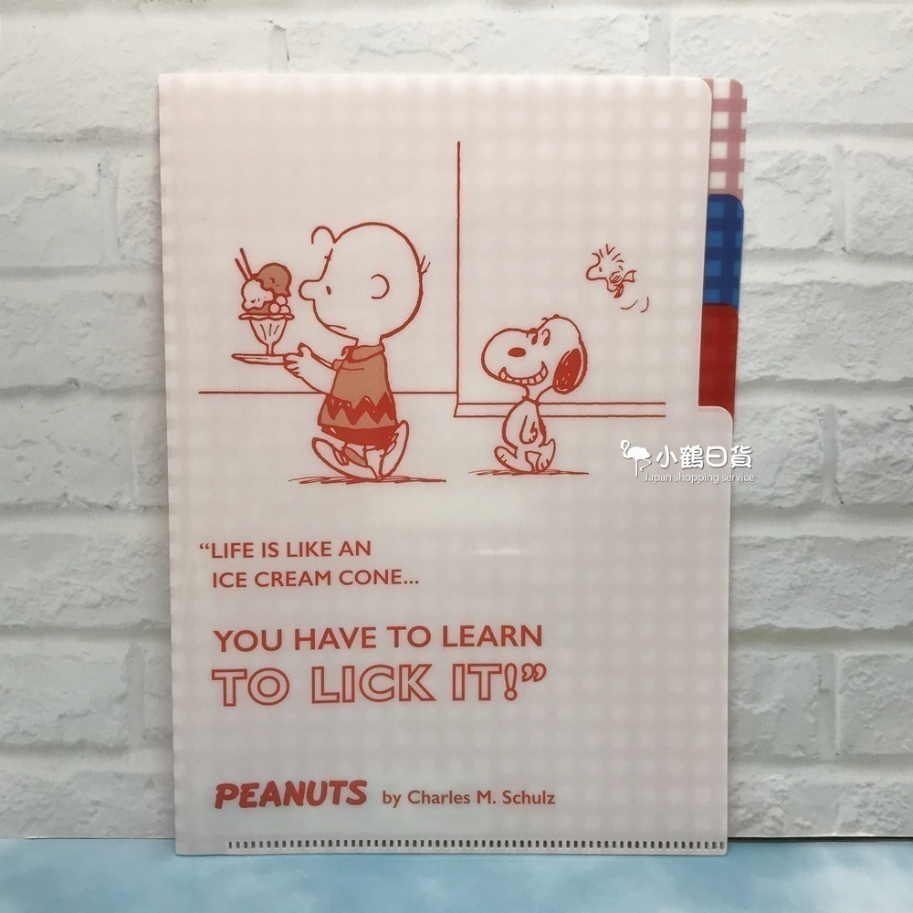 【現貨】日本製 snoopy 史努比 peanuts A5 三格 迷你收納夾｜小鶴日貨-細節圖2