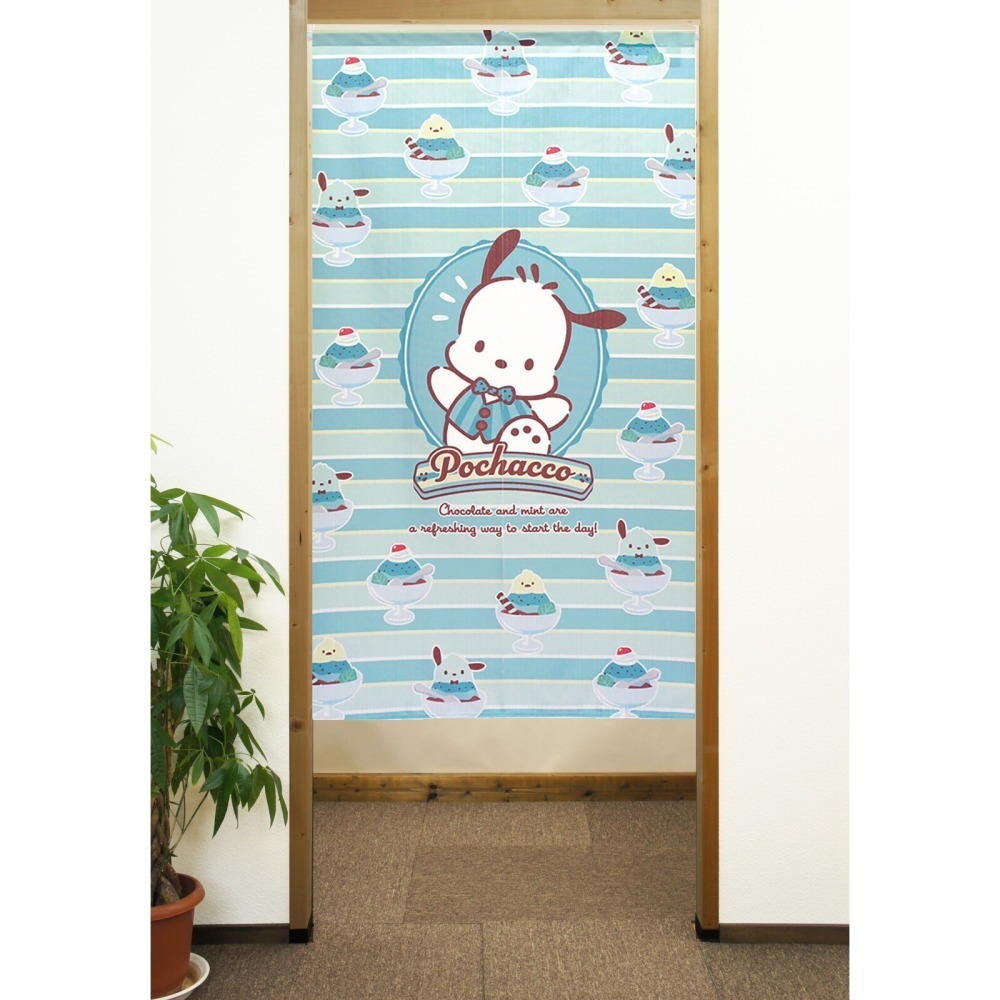 【現貨】日本製 三麗鷗 帕恰狗 滿版圖案 門簾 85x150cm｜小鶴日貨-細節圖2