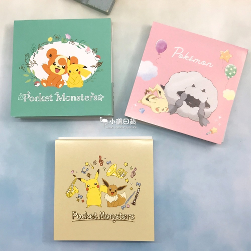 【現貨】日本製 Pokémon 寶可夢 皮卡丘 正方形 彩色 便條紙｜小鶴日貨